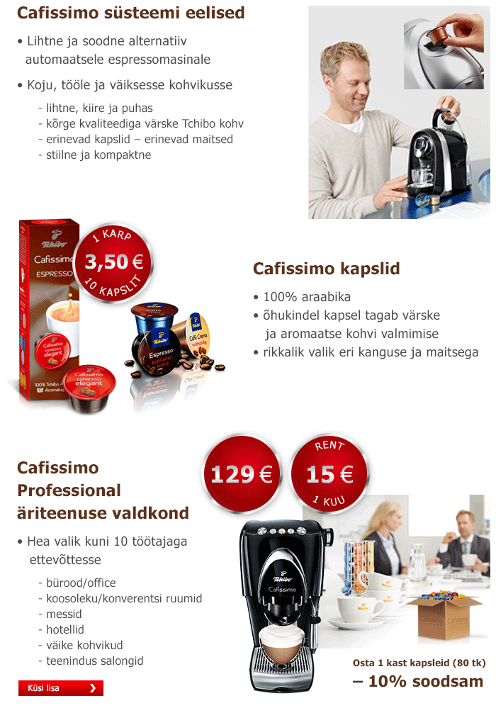 Caffissimo kapselkohvimasinad