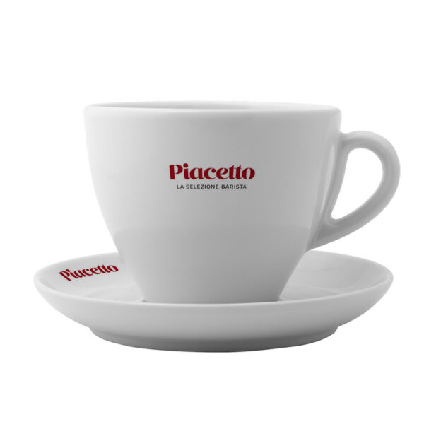 Caffe Latte kohvitass alustaldrikuga PIACETTO 480ml