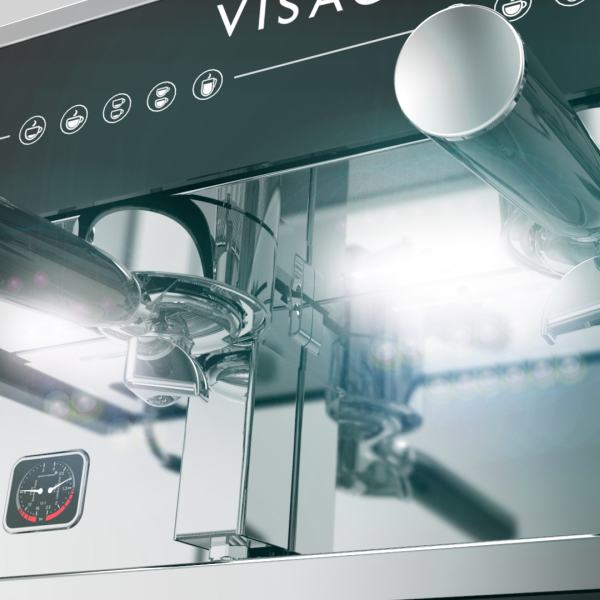Espressomasin VISACREM Vetro White 2GR