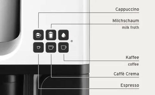 Suurepärane valik ühe nupuvajutusega Hommikul Caffè crema, lõuna ajal espresso ja pärastlõunal klassikaline kohv? Piisab ühest nupuvajutusest! Cafissimo abil saate alati nautida oma lemmikkohvi ideaalselt valmistatud ja parima Tchibo kvaliteediga. Suur nauding on nii lihtne.