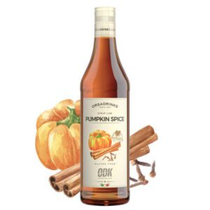 Pumpkin Spice siirup kohvi, kakao, kokteilide ja magustoitude maitsestamiseks